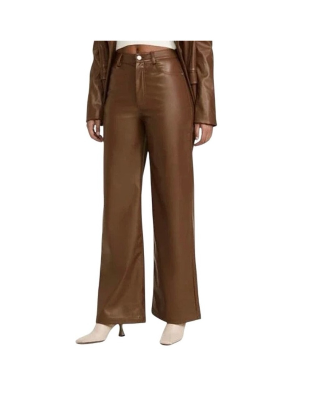 WeWoreWhat Chocolate Vegan Leather Pants